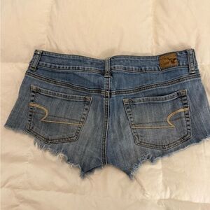 American Eagle Outfitters Light Blue Denim Frayed Hem Shorts